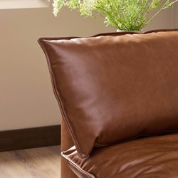Kosa Modern Classic Brown Leather Reclining Sofa - 108"|