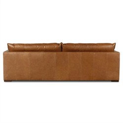 Kosa Modern Classic Brown Leather Reclining Sofa - 108"|