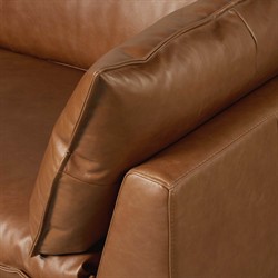 Kosa Modern Classic Brown Leather Reclining Sofa - 108"|