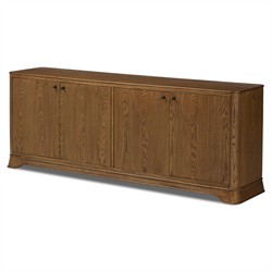 Lydia Rustic Lodge Natural Oak Media Cabinet - 82"|