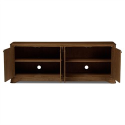 Lydia Rustic Lodge Natural Oak Media Cabinet - 82"|