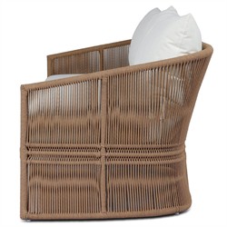 Mercer Coastal Beach Brown Woven Rope Outdoor Sofa - 96"|