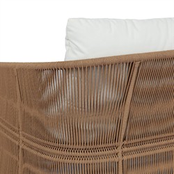Mercer Coastal Beach Brown Woven Rope Outdoor Sofa - 96"|