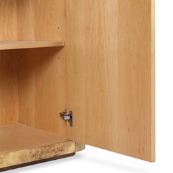 Mullins Modern Classic Natural Burl Small Media Cabinet - 42"|