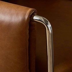 Sherman Modern Classic Brown Leather Desk Chair|
