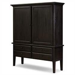 Whitney Rustic Lodge Black Oak Cabinet|