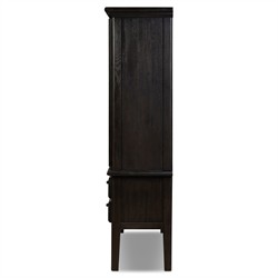 Whitney Rustic Lodge Black Oak Cabinet|