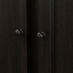 Whitney Rustic Lodge Black Oak Cabinet|