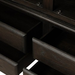 Whitney Rustic Lodge Black Oak Cabinet|