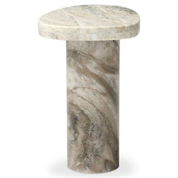Zayden Modern Classic Beige Onyx End Table|