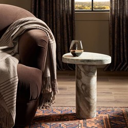 Zayden Modern Classic Beige Onyx End Table|