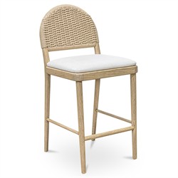 Imran Coastal Beach Natural Oak Counter Stool|