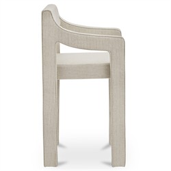 Makari Modern Classic Cream Stripe Counter Stool|