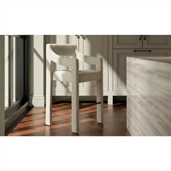 Makari Modern Classic Cream Stripe Counter Stool|