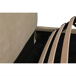 Imran Modern Classic Beige Textured Storage Bed - Queen|