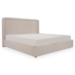 Denham Modern Classic Flecked Beige Storage Bed - Queen|