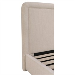 Denham Modern Classic Flecked Beige Storage Bed - Queen|