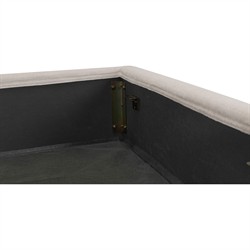 Kershaw Updated Traditional Cream Wingback Storage Bed - Queen|