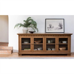 Lillia Updated Traditional Brown Wood Sideboard|