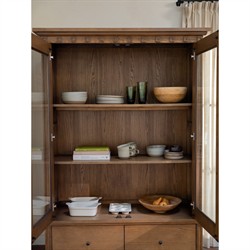 Lillia Updated Traditional Brown Wood Cabinet|
