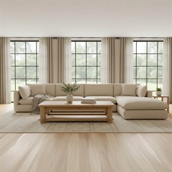 Maurice Coastal Beach Natural Oak Rectangular 2 Tier Coffee Table|