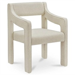 Makari Modern Classic Cream Stripe Dining Chair|