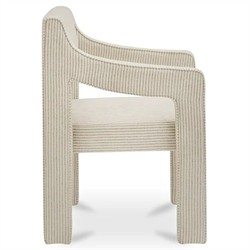 Makari Modern Classic Cream Stripe Dining Chair|