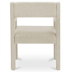 Makari Modern Classic Cream Stripe Dining Chair|