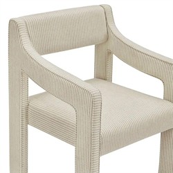 Makari Modern Classic Cream Stripe Dining Chair|
