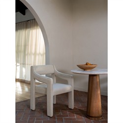Makari Modern Classic Cream Stripe Dining Chair|