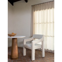 Makari Modern Classic Cream Stripe Dining Chair|