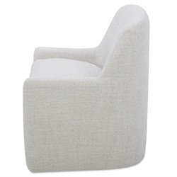 Maise Modern Classic White Caster Dining Chair|