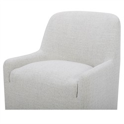 Maise Modern Classic White Caster Dining Chair|