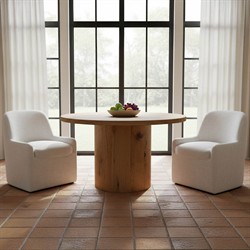 Maise Modern Classic White Caster Dining Chair|