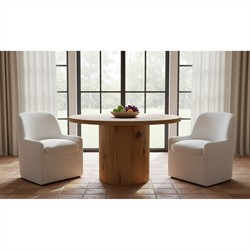Maise Modern Classic White Caster Dining Chair|