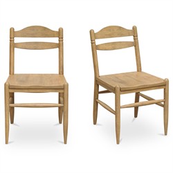 Talise Updated Traditional Brown Wood Dining Chair - Set of 2|