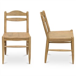 Talise Updated Traditional Brown Wood Dining Chair - Set of 2|