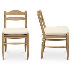 Talise Updated Traditional Brown Wood Dining Chair - Set of 2|