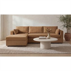 Zavier Modern Classic Cream Concrete Round Outdoor Coffee Table|