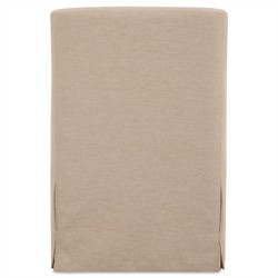 Elaine Modern Classic Light Brown Slipcovered Outdoor Dining Arm Chair|