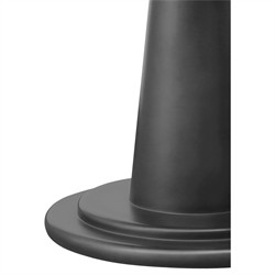 Laira Modern Classic White Concrete Round Outdoor Dining Table - 38"|