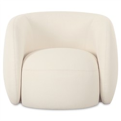 Raye Modern Classic Cream Curved Outdoor Lounge Chair|