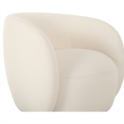 Raye Modern Classic Cream Curved Outdoor Lounge Chair|