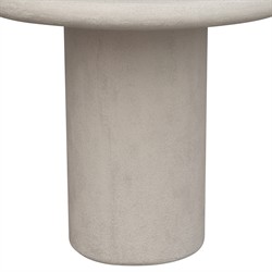 Zavier Modern Classic Cream Concrete Round Outdoor Side Table|