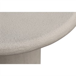 Zavier Modern Classic Cream Concrete Round Outdoor Side Table|