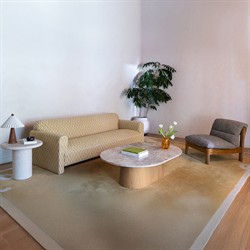 Zavier Modern Classic Cream Concrete Round Outdoor Side Table|