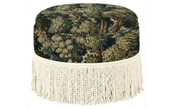 Anslie Tapestry Forest Weave Ottoman|