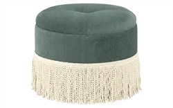 Anslie Stone Pine Performance Velvet  Ottoman|