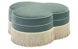 Carlyn Stone Pine Performance Velvet Ottoman|