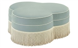 Carlyn Sea Mist Velvet  Ottoman|